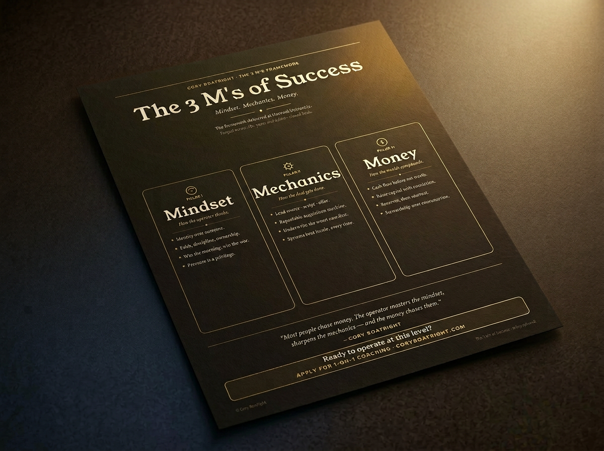 The 3 M's of Success Guide — Mindset, Mechanics, Money